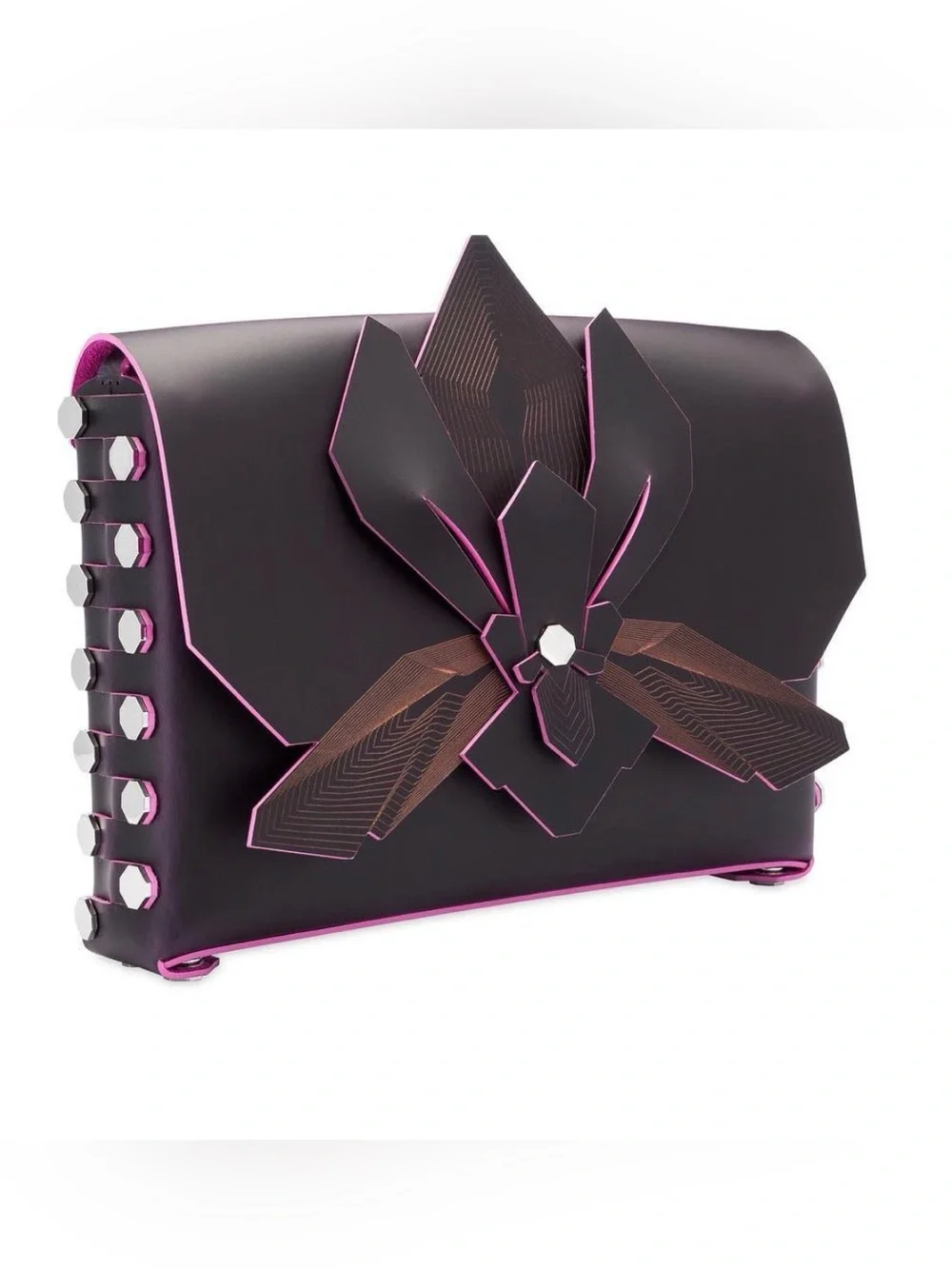 N.O.N.MEMNER Black & Pink leather ORCHID Bag